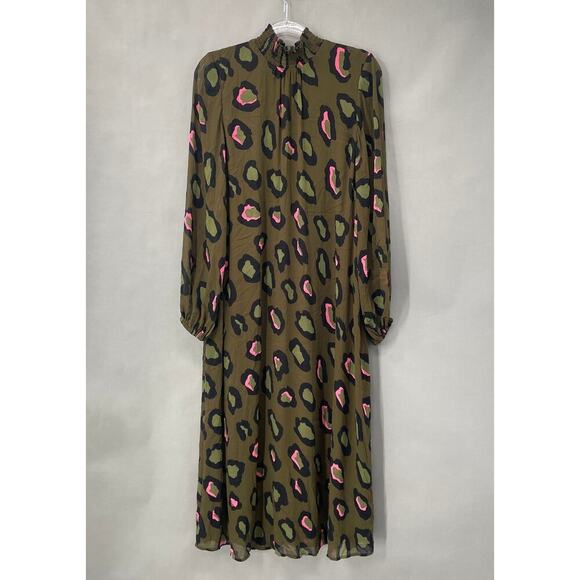 B24 Essentiel Antwerp Leopard Dress Womens 8 Model Off Duty Hailey Bieber Style - Picture 2 of 8